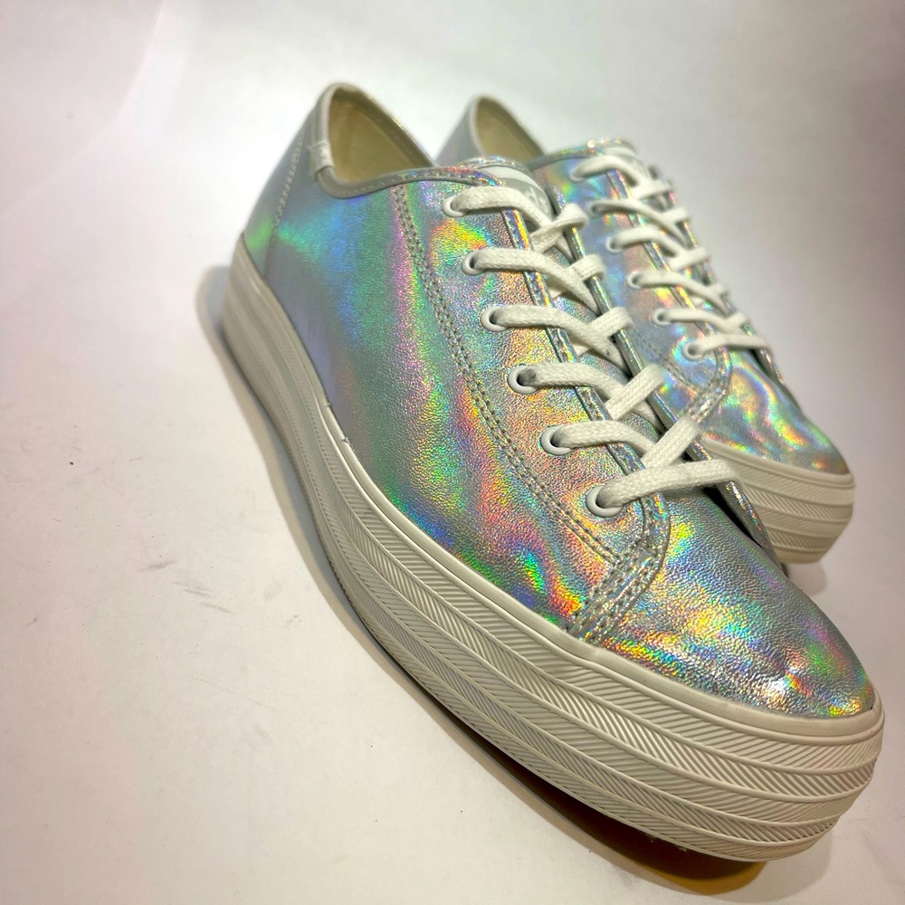 Keds Iridescent Silver Sneakers
Size 10 NWOT - Picture 5 of 16